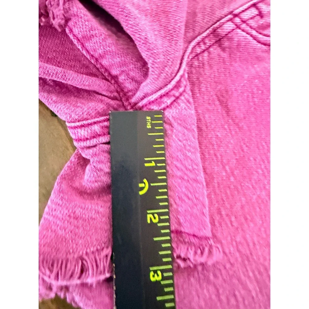 Anthropologie Pilcro Cut Off Jean Shorts Women 26 Purple Mid Rise Pockets - Picture 12 of 14